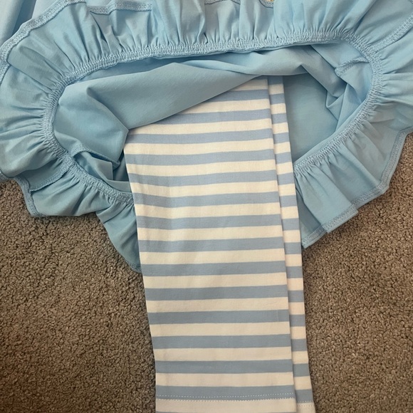 Blue Kids Matching Set with Ruffle Trim - Picture 3 of 3